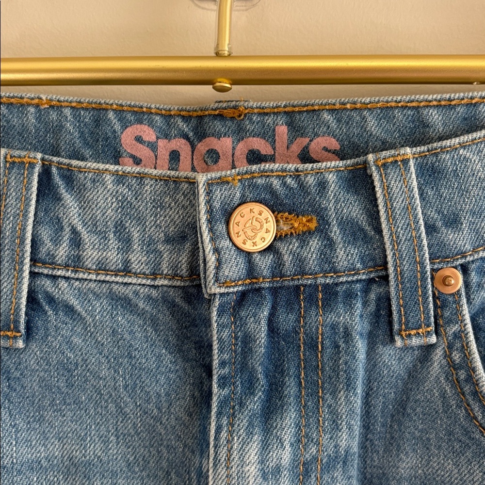 MOTHER SNACKS SLICED MAXI DENIM SKIRT- size 23 NWT - Picture 6 of 9
